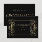 Groomsman Wedding proposal Kaart (Voorkant / Achterkant)