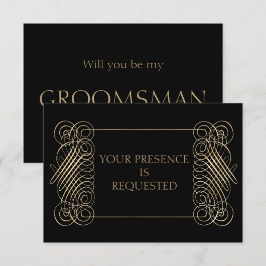 Groomsman Wedding proposal Kaart (Voorkant / Achterkant)