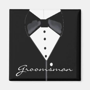 Groomsman Wedding Tuxedo Magneet