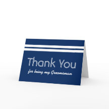 GROOMSMAN White Stripes bruiloft BEDANKT