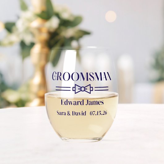 Groomsman Wijnglas Zonder Voet (Insitu (Huwelijk))