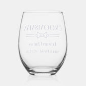 Groomsman Wijnglas Zonder Voet (Achterkant)