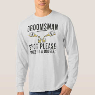 Groomsman wil het een dubbele t-shirt
