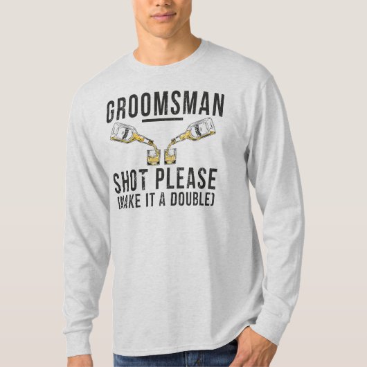 Groomsman wil het een dubbele t-shirt (Voorkant)
