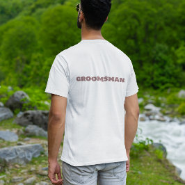 Groomsman Witte Bruiloft Party T-shirt