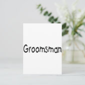 Groomsman (zwart) briefkaart (Staand voorkant)