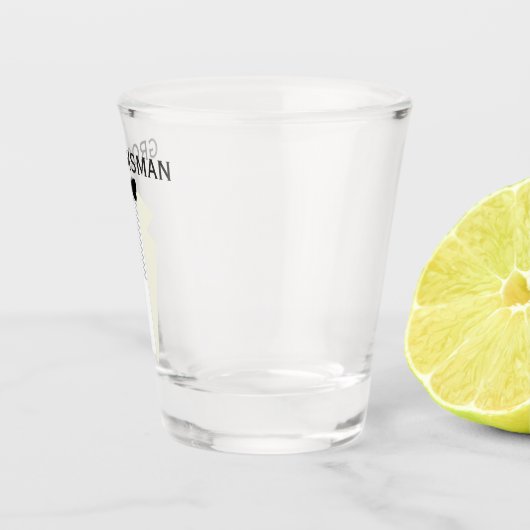 Groomsman Zwart Stropdas Tuxedo Wedding Shot Glass Shot Glas (Rechts)