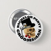 Groomsmans Gothic gokmeeuw Ronde Button 5,7 Cm (Voorkant /achterkant)