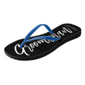 Groomsmen | Aangepaste bruiloft in Script-stijl Teenslippers (Schuin)