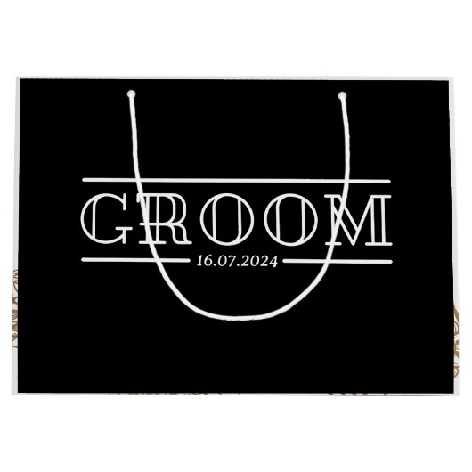 Groomsmen Bachelor Party Custom Groot Cadeauzakje (Voorkant)