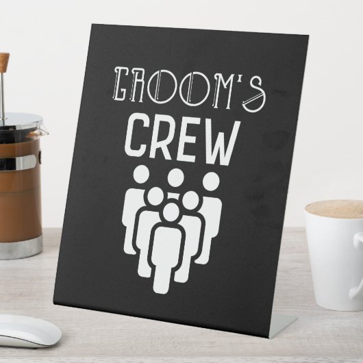 Groomsmen Bachelor Party Reclamebord Met Voetstuk (Insitu)