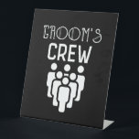 Groomsmen Bachelor Party Reclamebord Met Voetstuk<br><div class="desc">Groom's Crew Groomsmen Bachelor Party Pedestal Sign and Wedding Signs Gift. Koop een gepersonaliseerd voetteken voor je bruiloft. Elke beste man, groomsmannen, groomsman, bruom en vader van de bruidegom zou houden van een eigen partij, voetganger en bruiloft Bachelor Party, Groomsmen bruiloft Signs, Groom's Crew brengt je het beste in groom...</div>