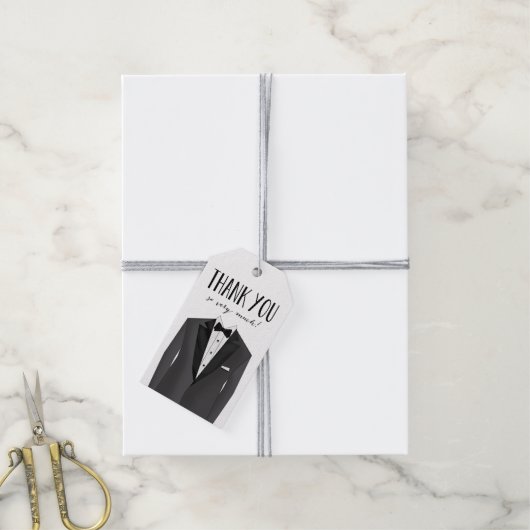 Groomsmen Bedankt Cadeau Labels Cadeaulabel (Met Touw)
