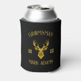  Groomsmen Beste Man Gift Wild Herten Hoofd Blikjeskoeler