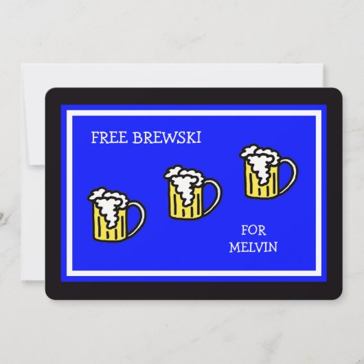 Groomsmen Blauw met Brewski Kaart (Voorkant)