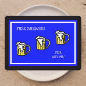 Groomsmen Blauw met Brewski Kaart