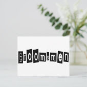 Groomsmen Briefkaart (Staand voorkant)