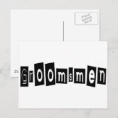 Groomsmen Briefkaart (Voorkant / Achterkant)