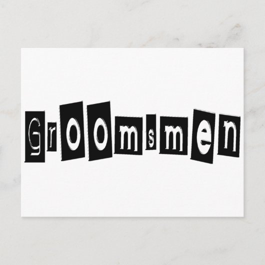 Groomsmen Briefkaart (Voorkant)