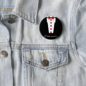 Groomsmen Button (rood) (In situ)