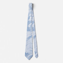 Groomsmen Clear Water Blue Marbling Weddenschap Stropdas