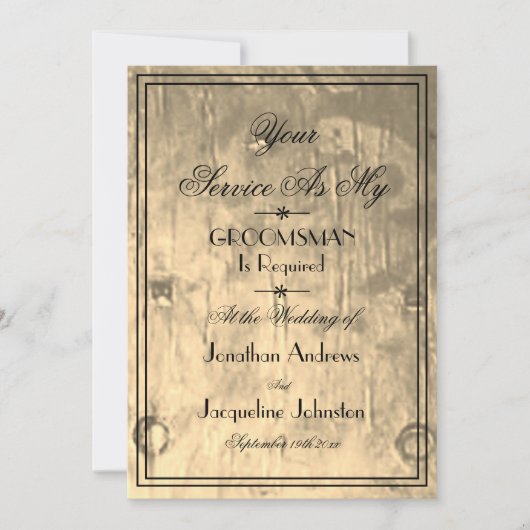 Groomsmen Cool Zal ik mijn Groomsman-voorstel zijn Kaart (Voorkant)