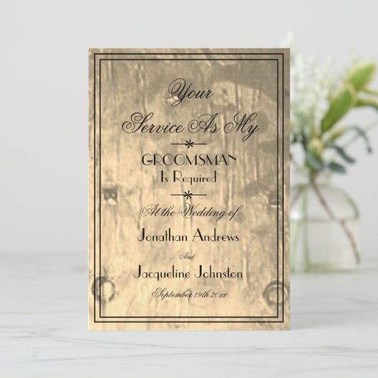 Groomsmen Cool Zal ik mijn Groomsman-voorstel zijn Kaart (Staand voorkant)