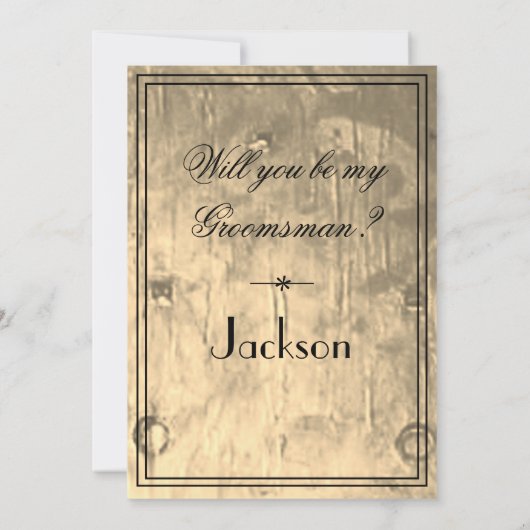 Groomsmen Cool Zal ik mijn Groomsman-voorstel zijn Kaart (Achterkant)