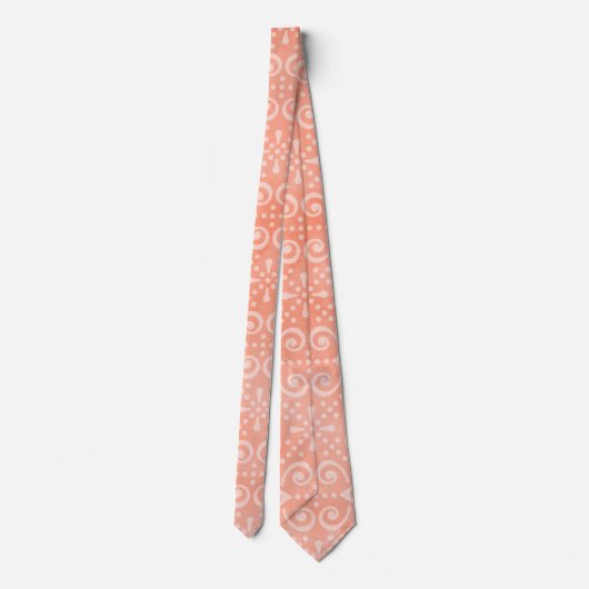 Groomsmen Coral Pattern Wedding Stropdas (Achterkant)