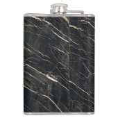 Groomsmen Elegant: Gouden Marmer Heupfles (Achterkant)