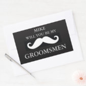 Groomsmen feest rechthoekige sticker (Envelop)