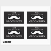 Groomsmen feest rechthoekige sticker (Vel)