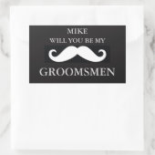 Groomsmen feest rechthoekige sticker (Tas)