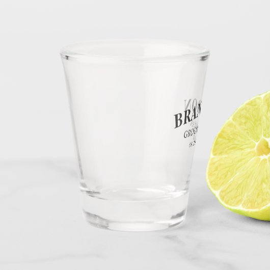 Groomsmen Gift Classic Elegant Wedding Dank u Shot Glas (Links)