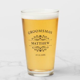  Groomsmen Gift Classic Elegant Wedding Glas