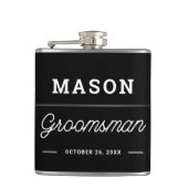 Groomsmen Gift gepersonaliseerde fles Heupfles (Voorkant)