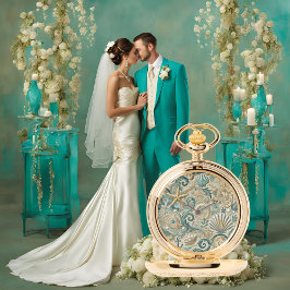 Groomsmen Gift Gouden Zakje Horloge Pearl Coast El