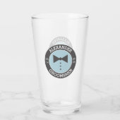 Groomsmen Gift | Naam Bow Stropdas Wedding Beer Gl Glas (Achterkant)