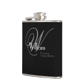 Groomsmen Gifts Elegant Chique Monogram Naam Class Heupfles (Links)