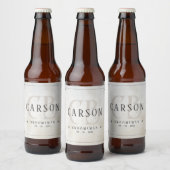  Groomsmen Gifts Monogram Bier Etiket (Flessen)