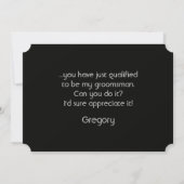 Groomsmen Grappige Checklist Kaart (Achterkant)