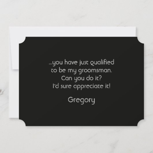 Groomsmen Grappige Checklist Kaart (Achterkant)