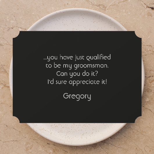 Groomsmen Grappige Checklist Kaart