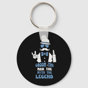 Groomsmen Groom. Het Man. De mythe. De legende. - Sleutelhanger