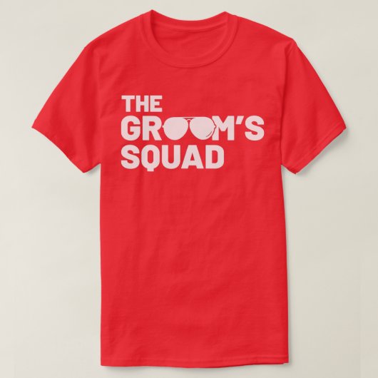 Groomsmen Groom Squat Mannen Bachelor Supplies Par T-shirt (Design voorkant)