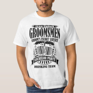 Groomsmen Groom's Escort Service Bachelor Party T-shirt