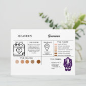 Groomsmen info kaart bruidsvoorstel Kaart (Staand voorkant)