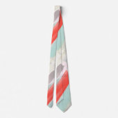 Groomsmen Kleurblok Coral+Mint Stropdas (Achterkant)