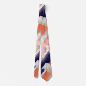 Groomsmen Modern Color Block Roos Gold, marinekora Stropdas (Achterkant)