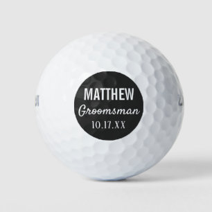 Groomsmen Modern Typography Wedding Favor Golfballen